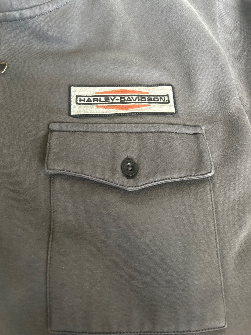 Harley Davidson Men’s Stacked Logo Chest Pocket Zip Front Jacket/Hoodie size XL - Picture 7 of 7